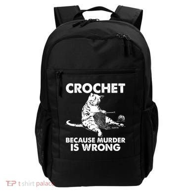 Crochet Because Murder Is Wrong Cat Backpack