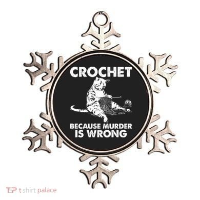 Crochet Because Murder Is Wrong Cat Ornament