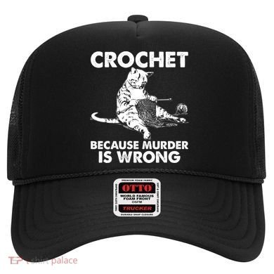 Crochet Because Murder Is Wrong Cat Hat