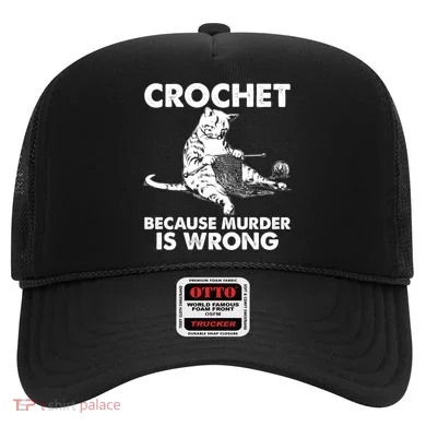 Crochet Because Murder Is Wrong Cat Hat