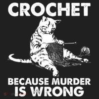 Crochet Because Murder Is Wrong Cat Golf Towel thumb 3