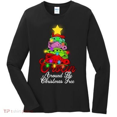 Crocin Around The Christmas Tree Women's Long Sleeve Shirt