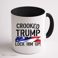 Crooked Trump Lock Him Up USA Coffee Mug thumb 1