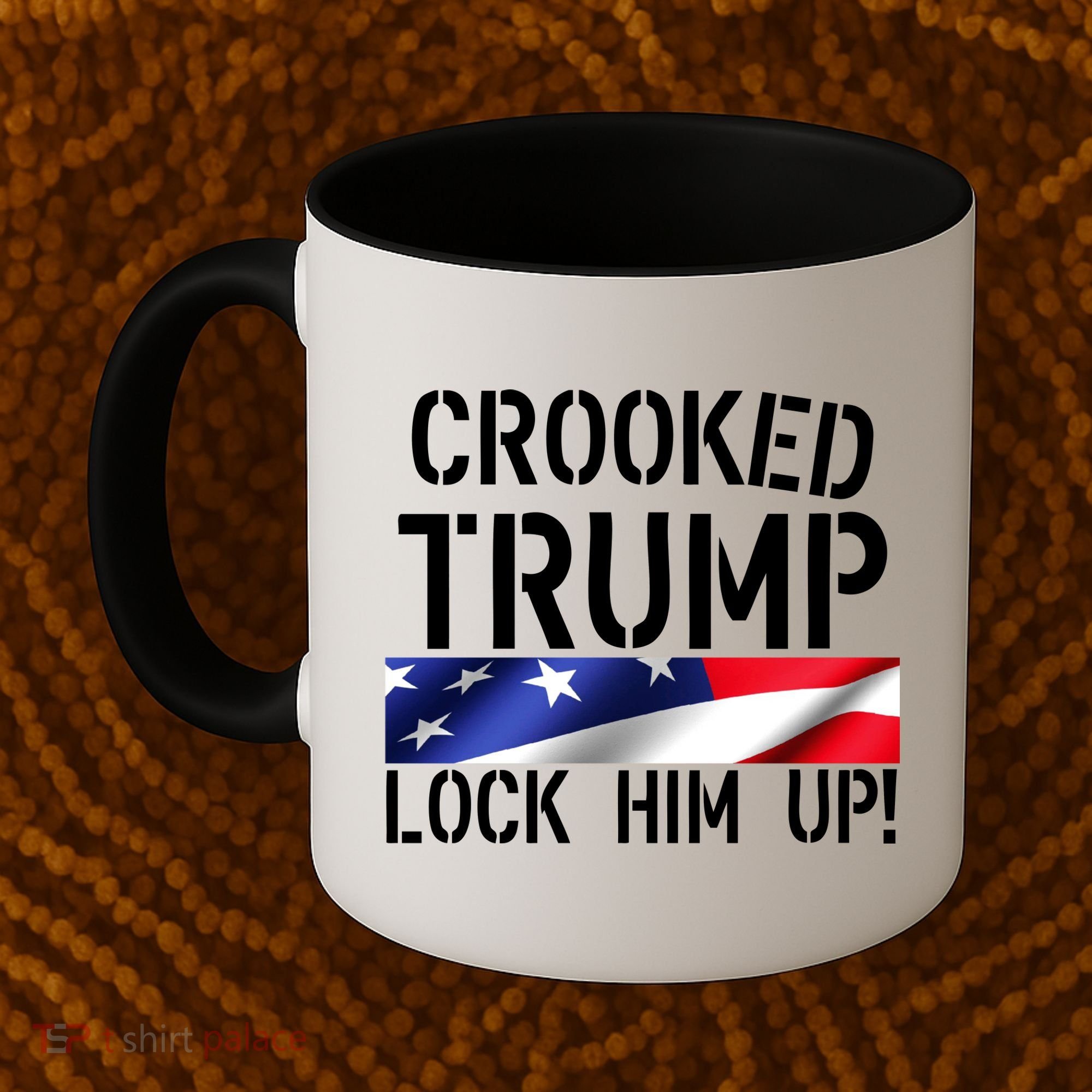 Crooked Trump Lock Him Up USA Coffee Mug