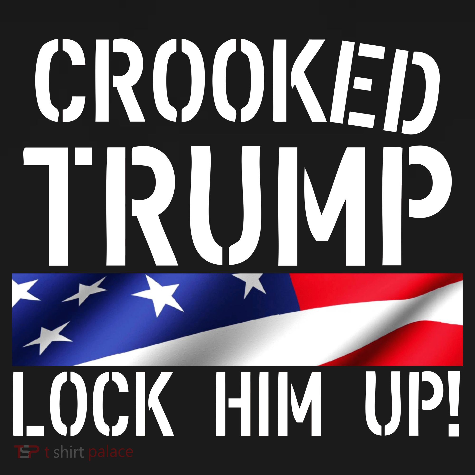 Crooked Trump Lock Him Up USA Ornament