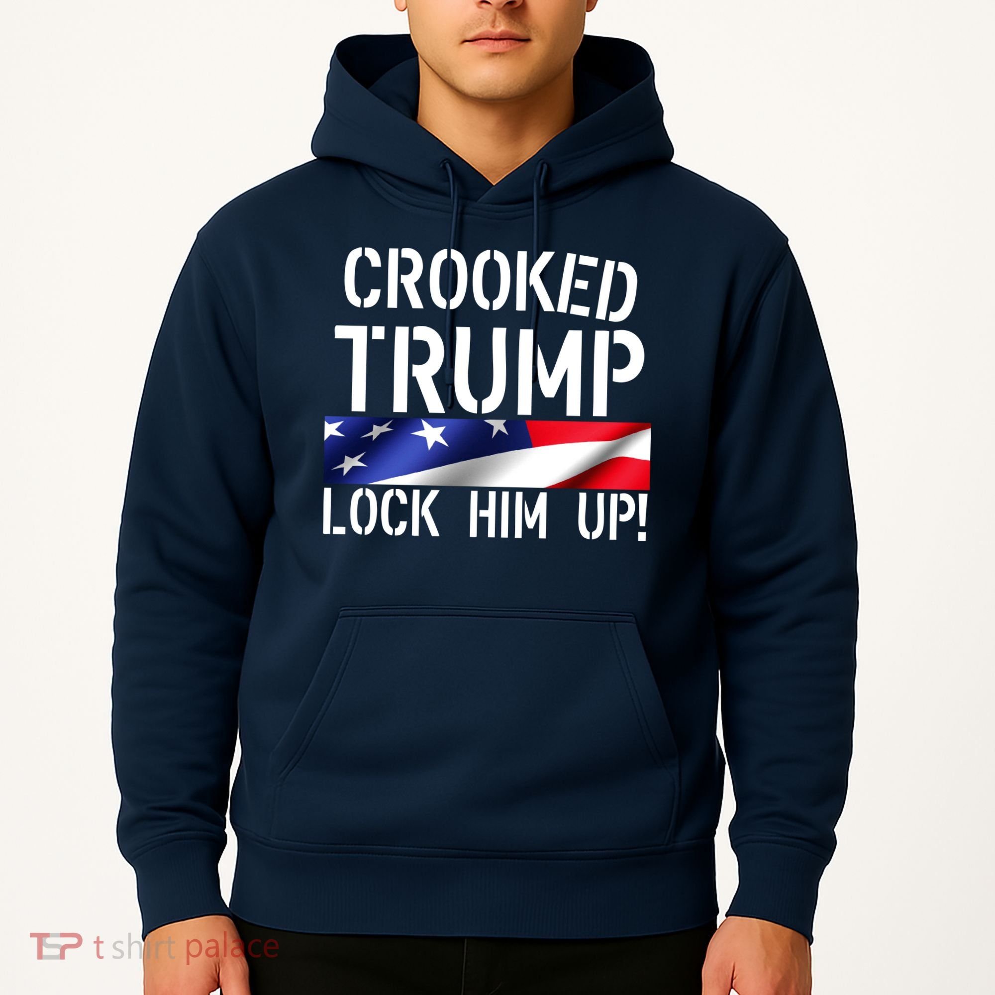 Crooked Trump Lock Him Up USA Hoodie