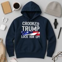 Crooked Trump Lock Him Up USA Hoodie thumb 3