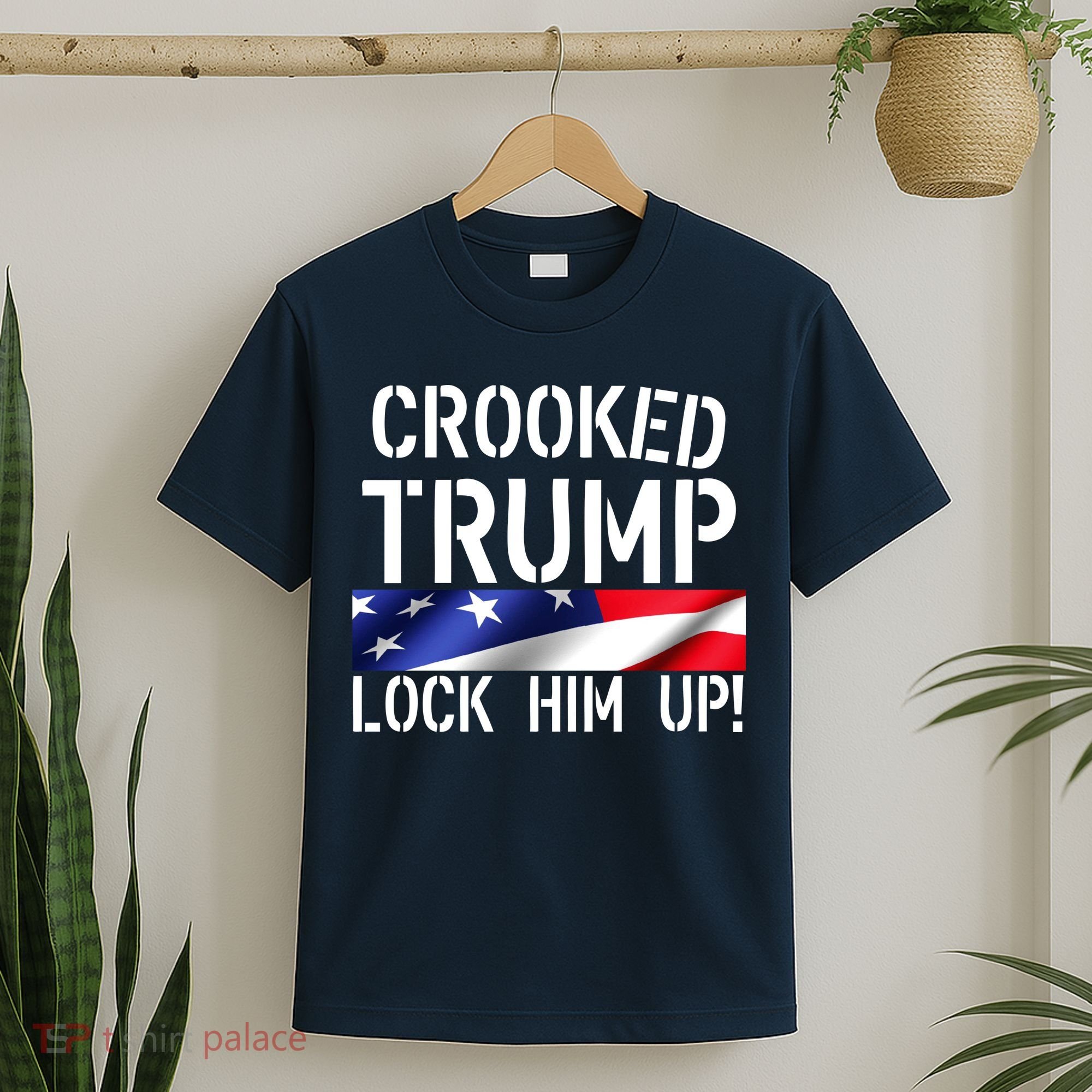 Crooked Trump Lock Him Up USA T-Shirt