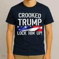 Crooked Trump Lock Him Up USA T-Shirt thumb 3