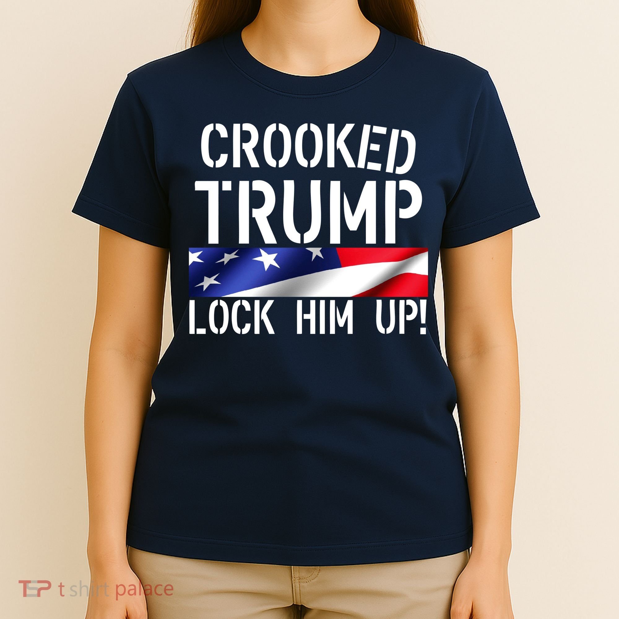 Crooked Trump Lock Him Up USA T-Shirt