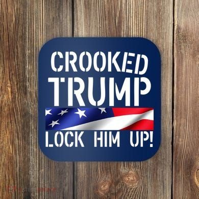 Crooked Trump Lock Him Up USA Coaster