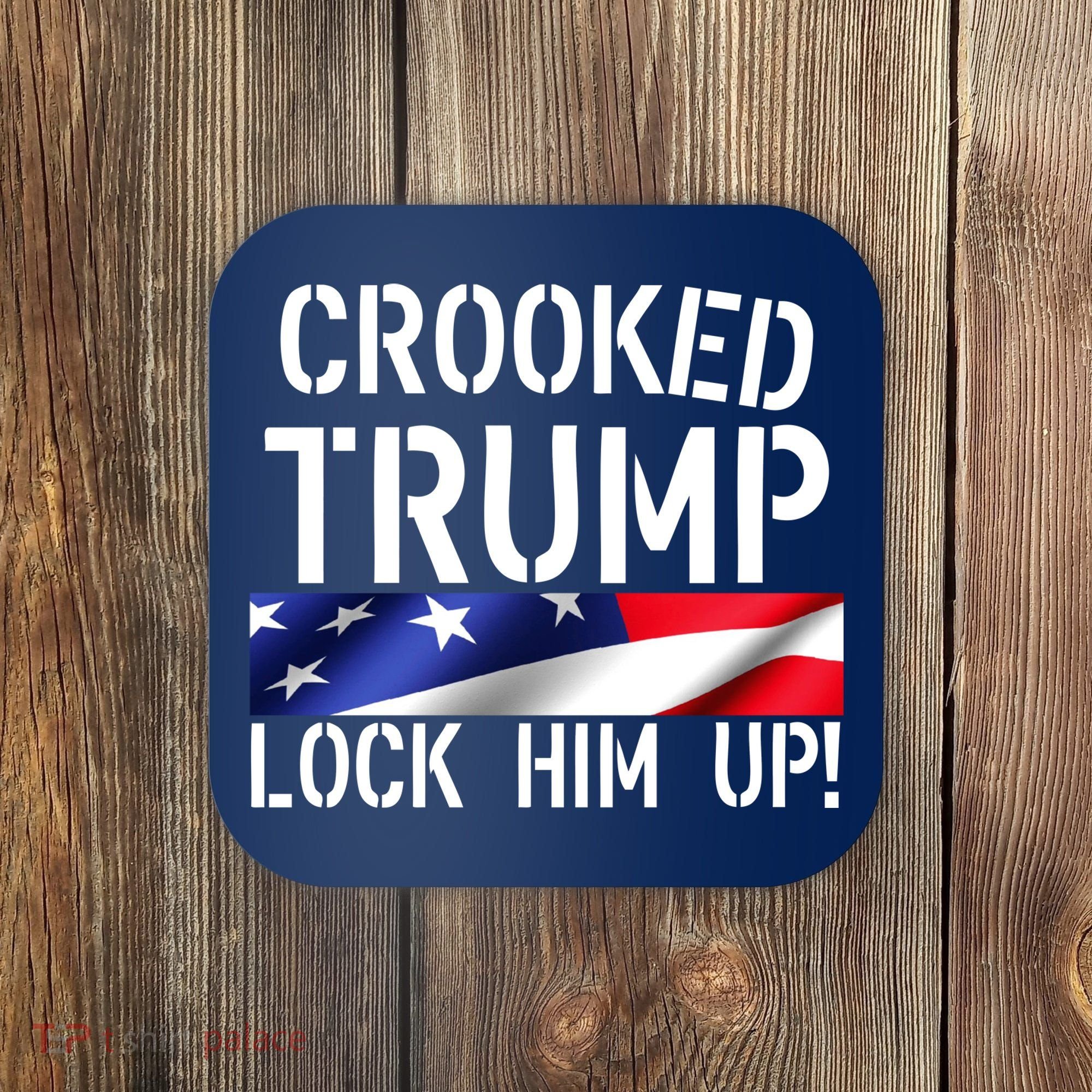 Crooked Trump Lock Him Up USA Coaster