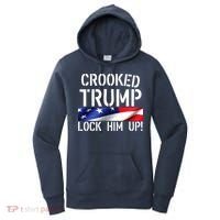 Crooked Trump Lock Him Up USA Women's Hoodie thumb 0