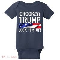 Crooked Trump Lock Him Up USA Baby Bodysuit thumb 0
