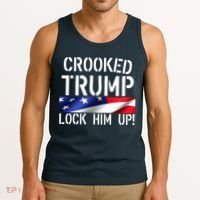 Crooked Trump Lock Him Up USA Tank Top thumb 3