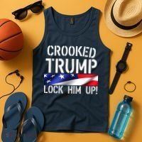 Crooked Trump Lock Him Up USA Tank Top thumb 4