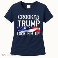 Crooked Trump Lock Him Up USA Women's T-Shirt thumb 0