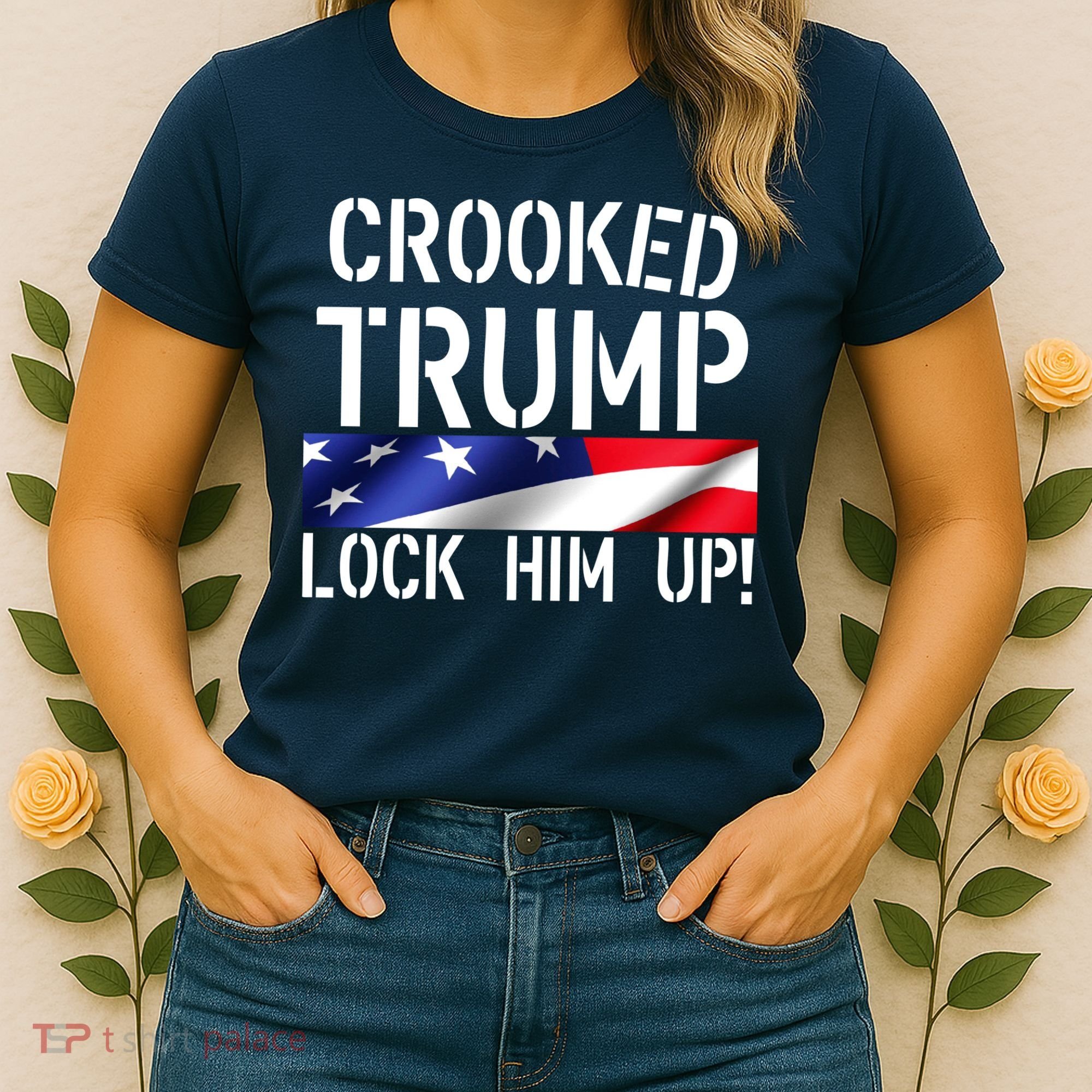 Crooked Trump Lock Him Up USA Women's T-Shirt