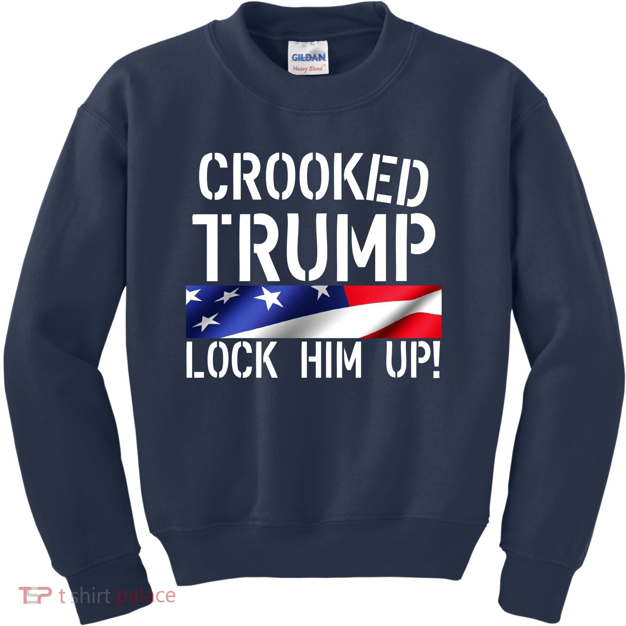Crooked Trump Lock Him Up USA Kids Sweatshirt