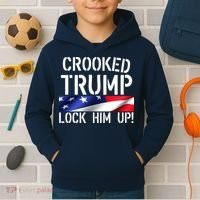 Crooked Trump Lock Him Up USA Kids Hoodie thumb 2