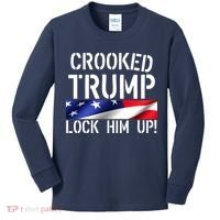 Crooked Trump Lock Him Up USA Kids Long Sleeve Shirt thumb 0