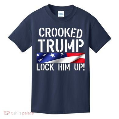 Crooked Trump Lock Him Up USA Kids T-Shirt