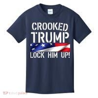 Crooked Trump Lock Him Up USA Kids T-Shirt thumb 0