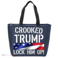 Crooked Trump Lock Him Up USA Tote Bag thumb 0