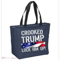 Crooked Trump Lock Him Up USA Tote Bag thumb 2