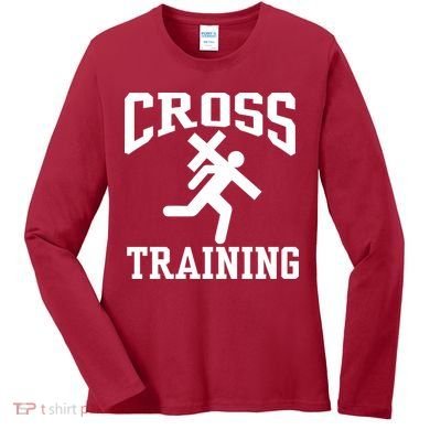 Cross Training Jesus Christian Catholic Women's Long Sleeve Shirt