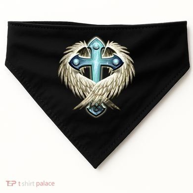 Cross With Wings USA-Made Doggie Bandana