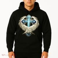 Cross With Wings Hoodie thumb 2