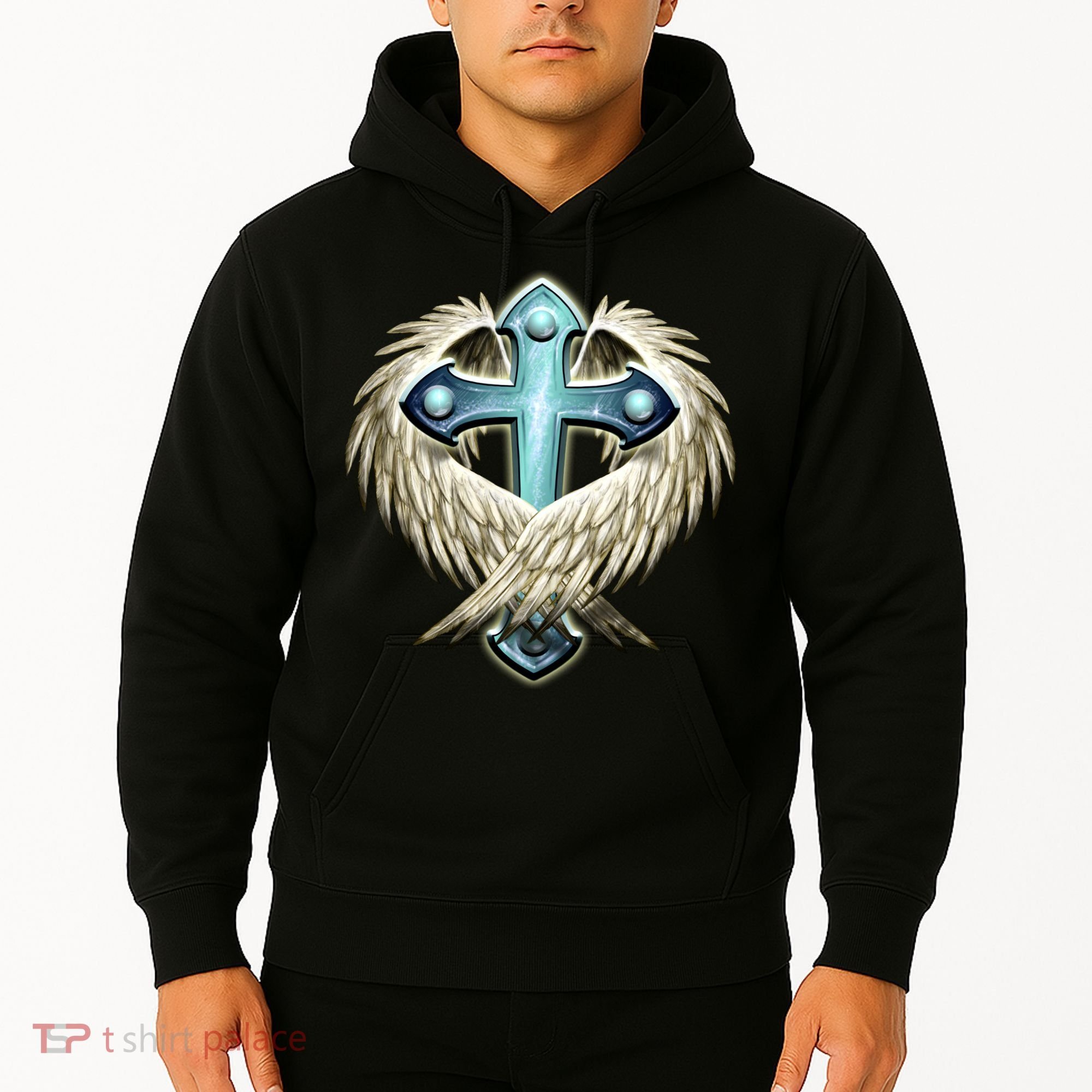 Cross With Wings Hoodie