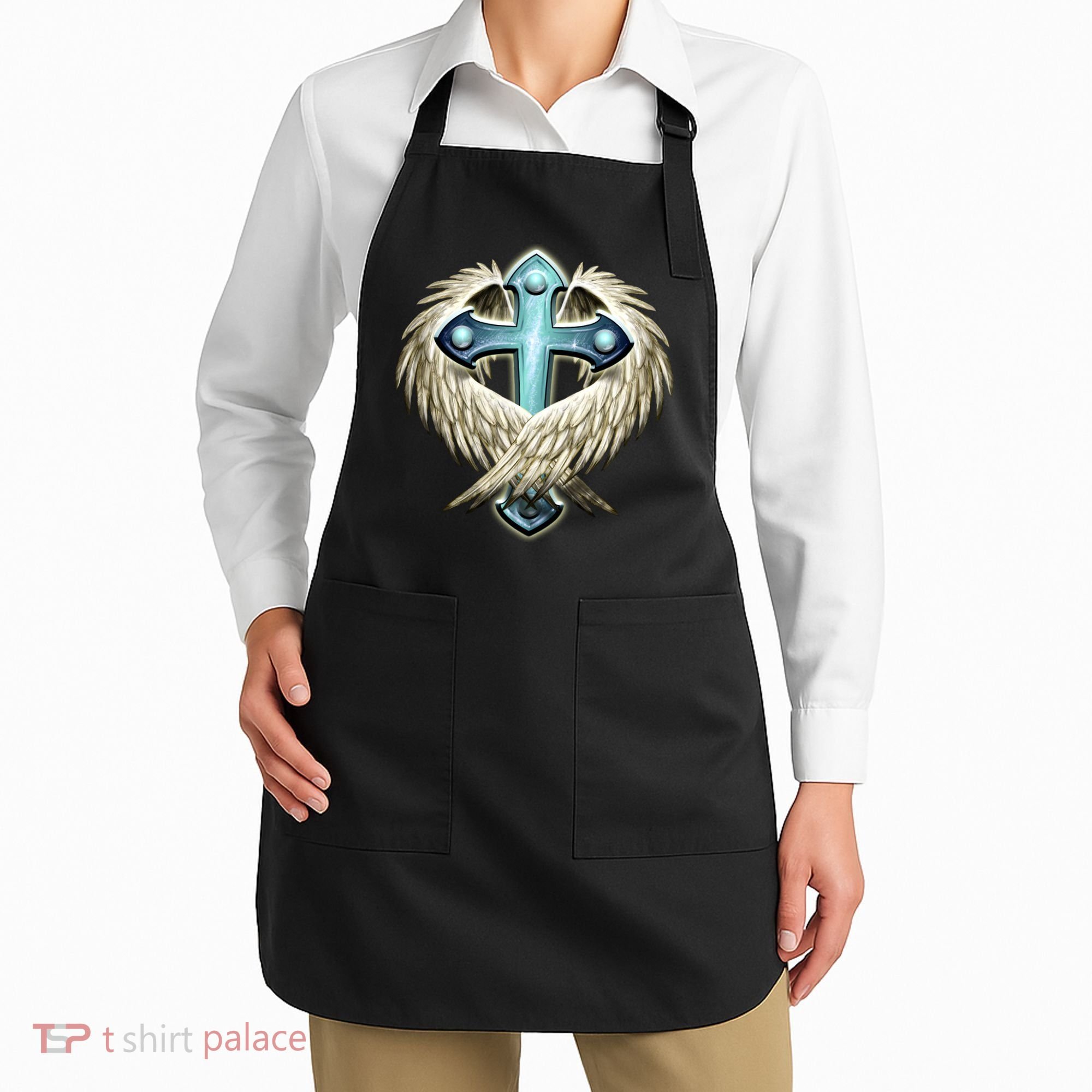Cross With Wings Apron