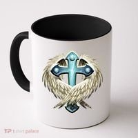 Cross With Wings Coffee Mug thumb 0