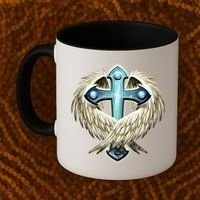 Cross With Wings Coffee Mug thumb 2