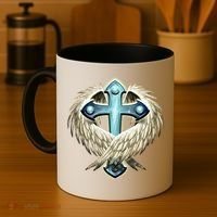 Cross With Wings Coffee Mug thumb 4