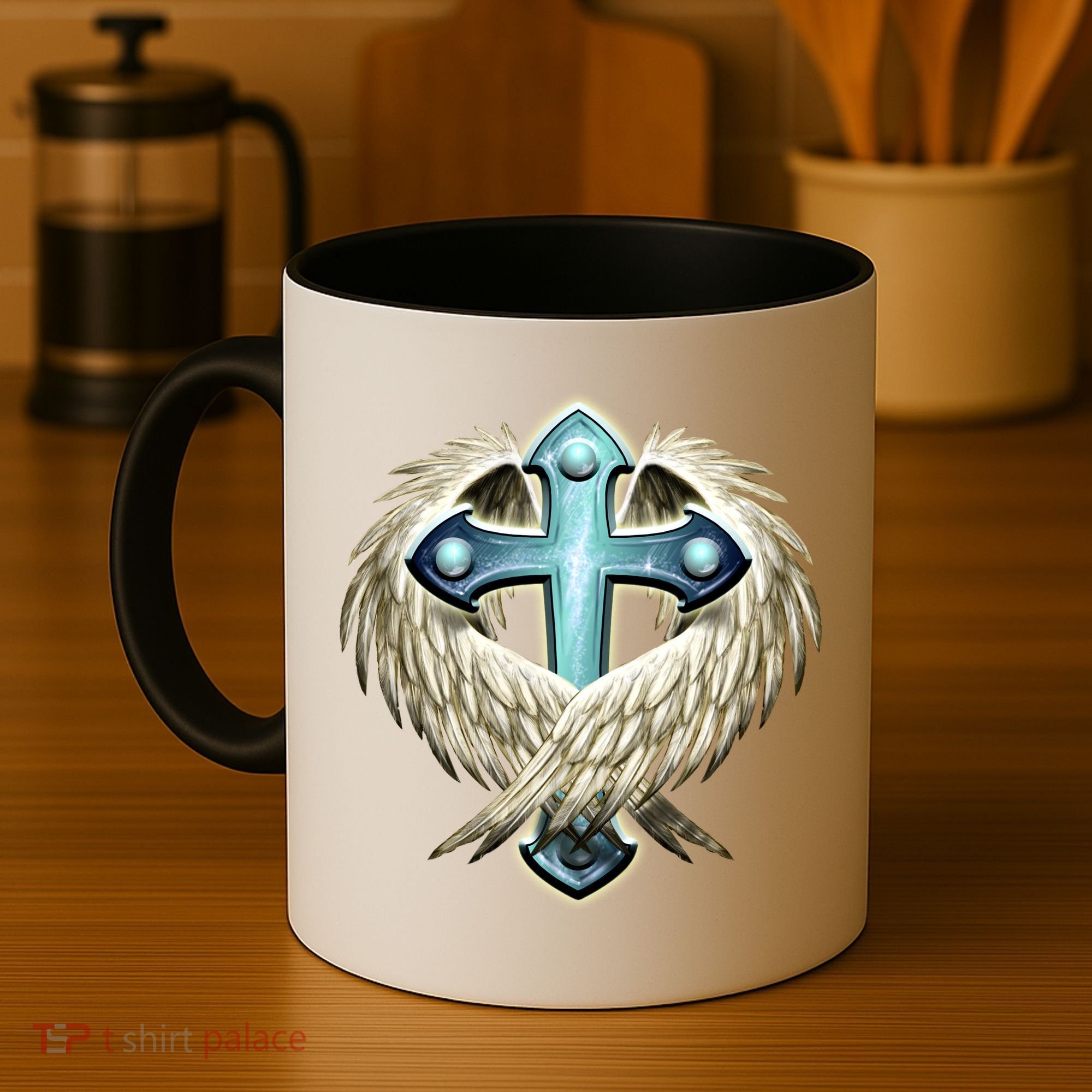 Cross With Wings Coffee Mug