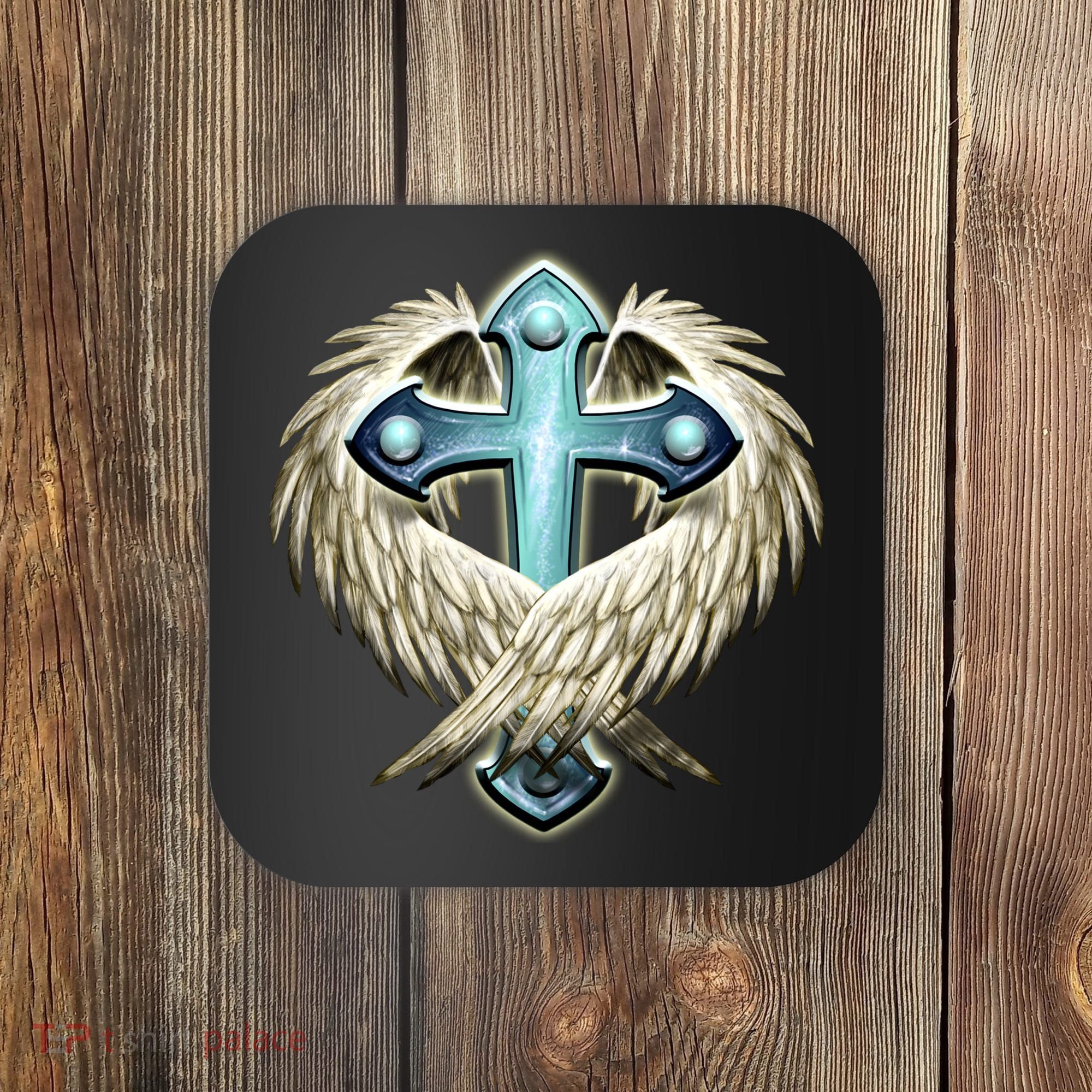 Cross With Wings Coaster