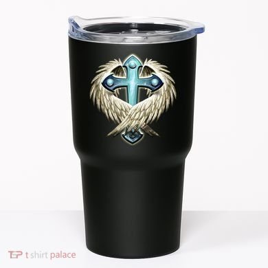 Cross With Wings Tumbler