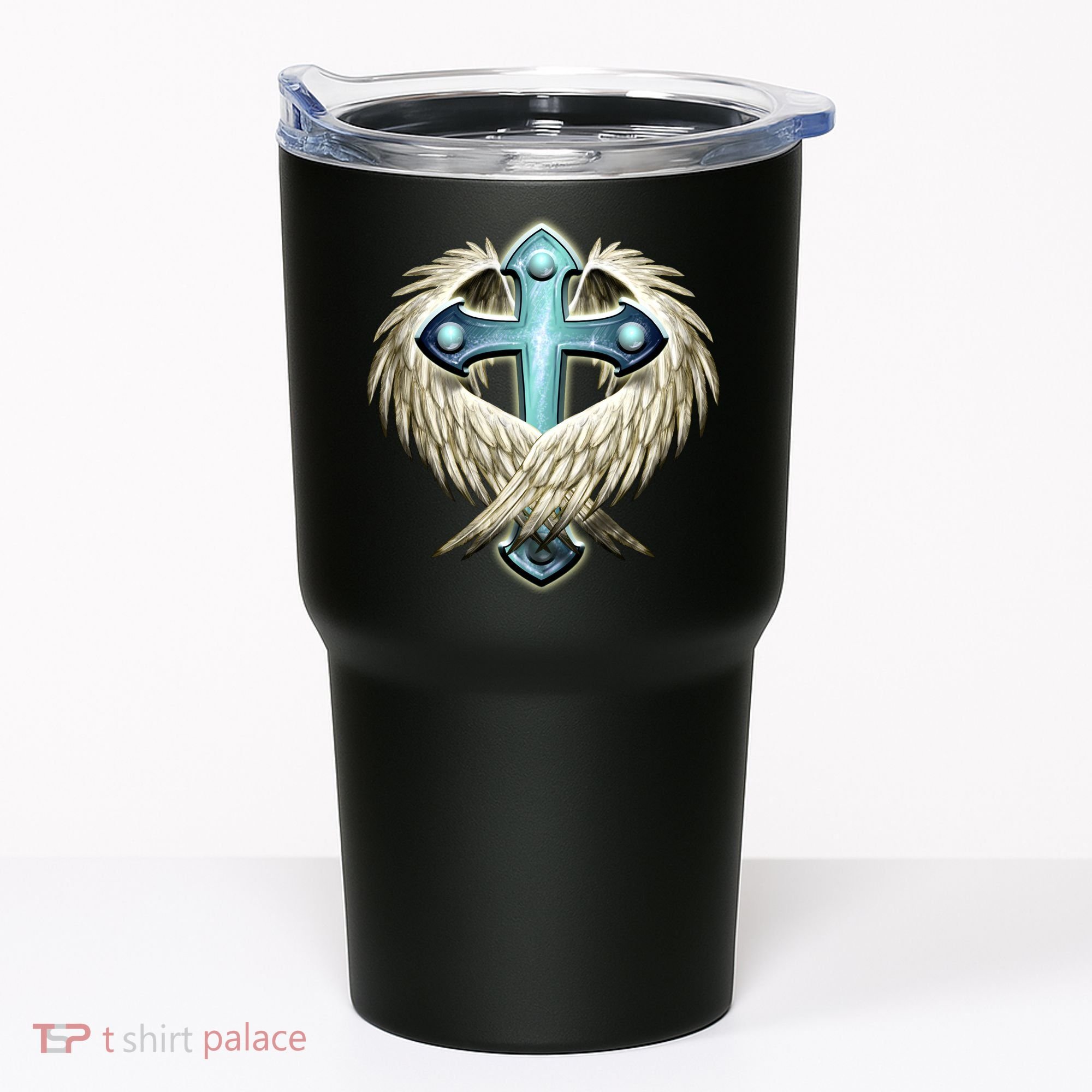 Cross With Wings Tumbler