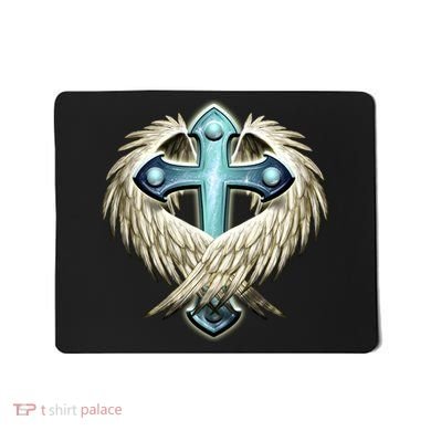 Cross With Wings Mousepad