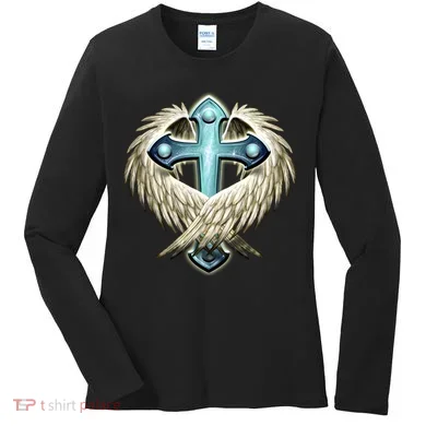 Cross With Wings Women's Long Sleeve Shirt