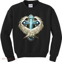 Cross With Wings Kids Sweatshirt thumb 0