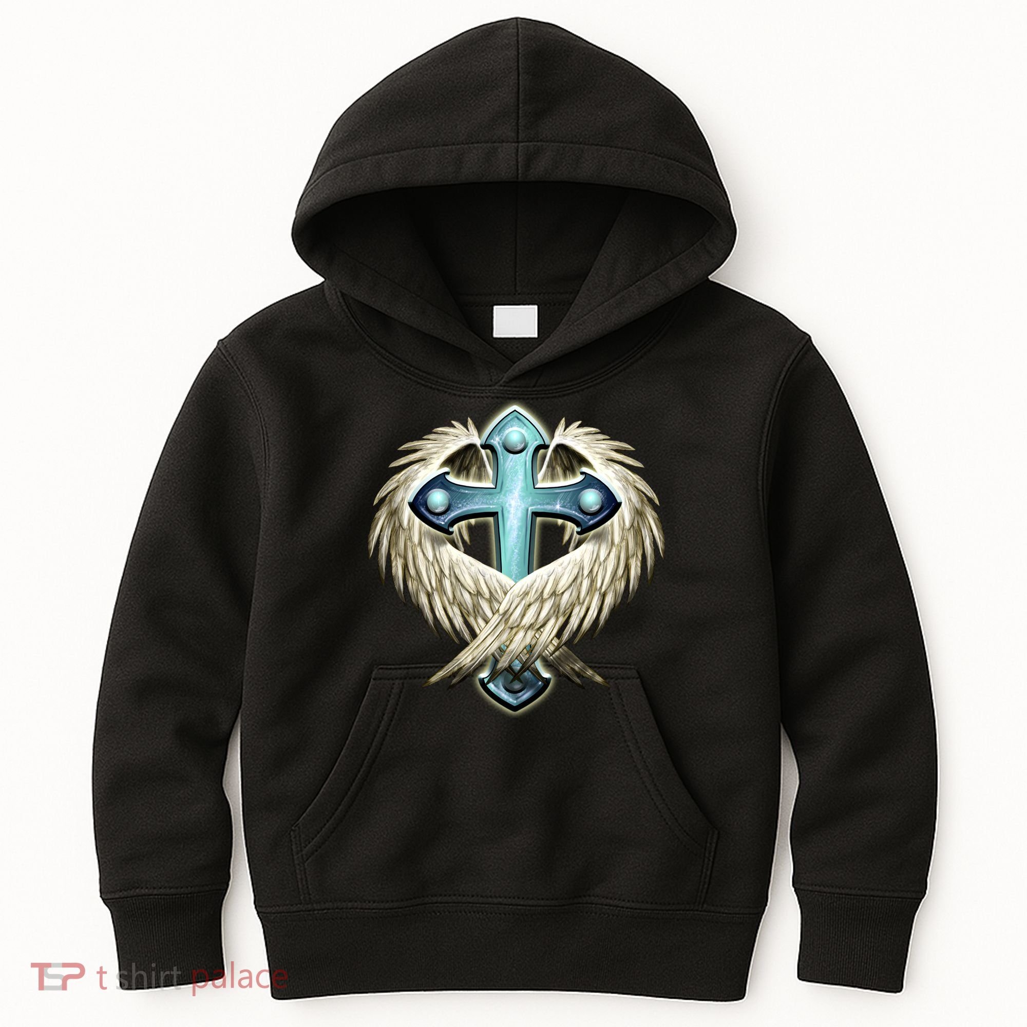 Cross With Wings Kids Hoodie