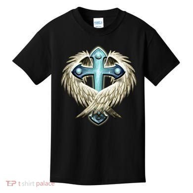 Cross With Wings Kids T-Shirt