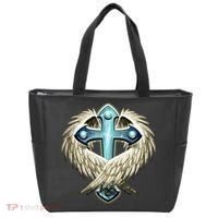 Cross With Wings Tote Bag thumb 0