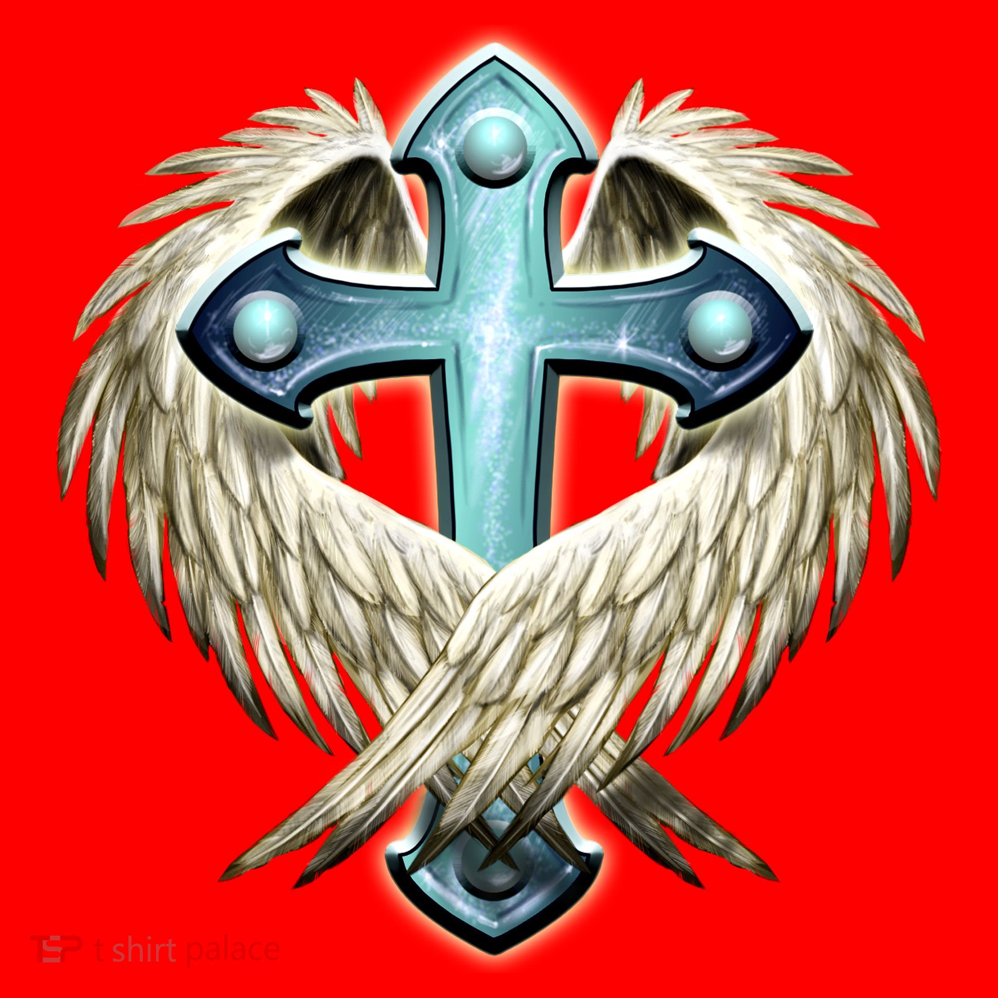 Cross With Wings Santa Hat