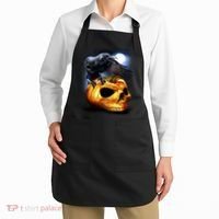 Crow Pumpkin Skull Halloween Apron thumb 2