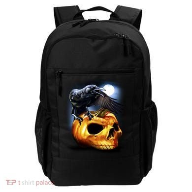 Crow Pumpkin Skull Halloween Backpack